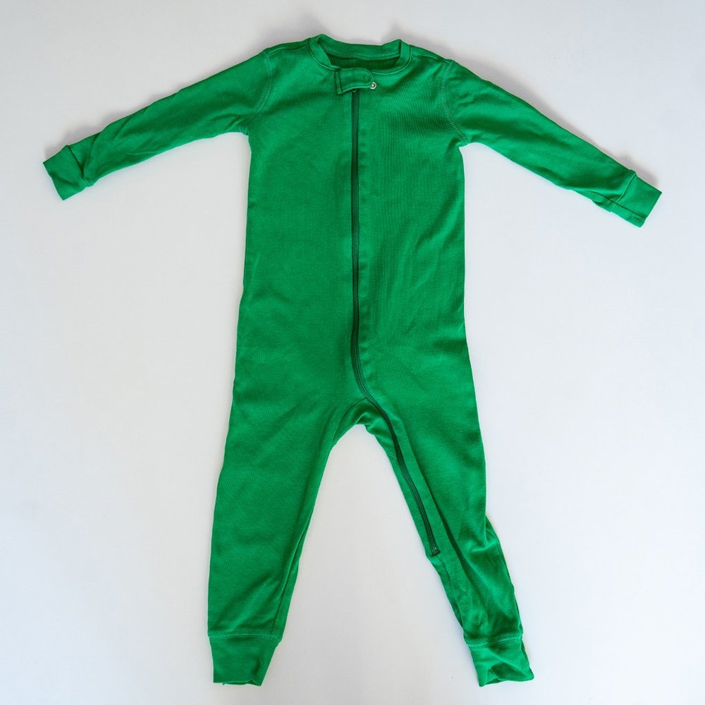 Kelly Green zip-ip onsie suit, PRIMARY, 18-24
